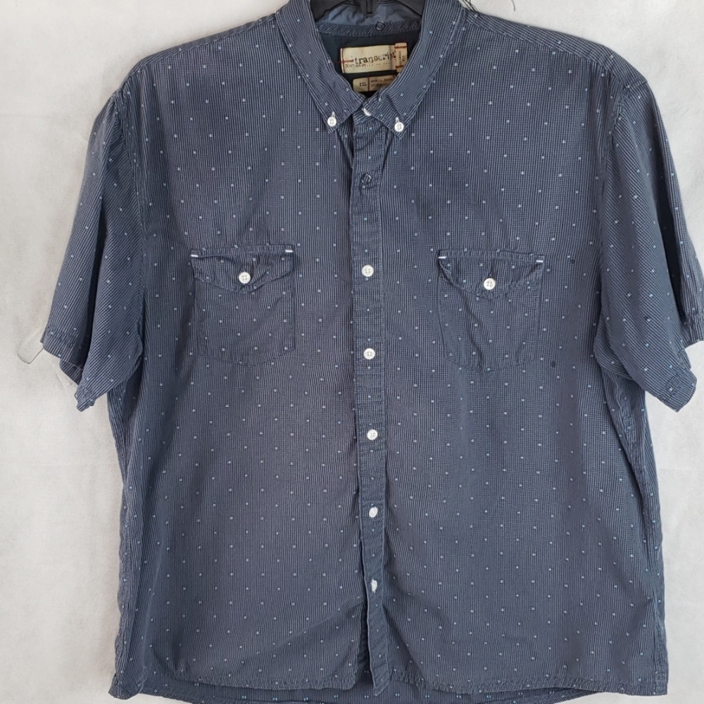 Transcript athletic fit short sleeve button up xxl